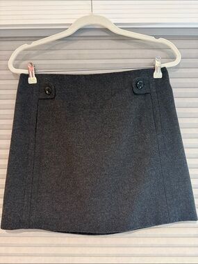 New J.Crew Classic Charcoal Wool Blend Mini Skirt